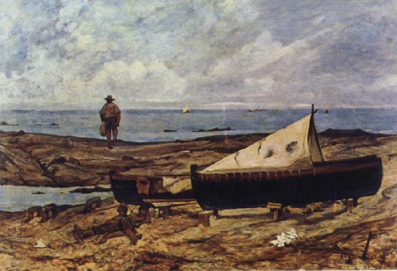 Giovanni Fattori On the Beach Germany oil painting art